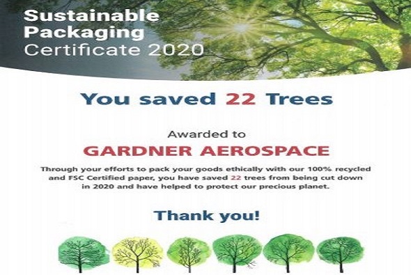 九州酷游ku官网航空被Pregis授予“2020年可一连包装证书”